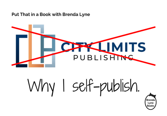 Why I Self-Publish blog post by Brenda Lyne
